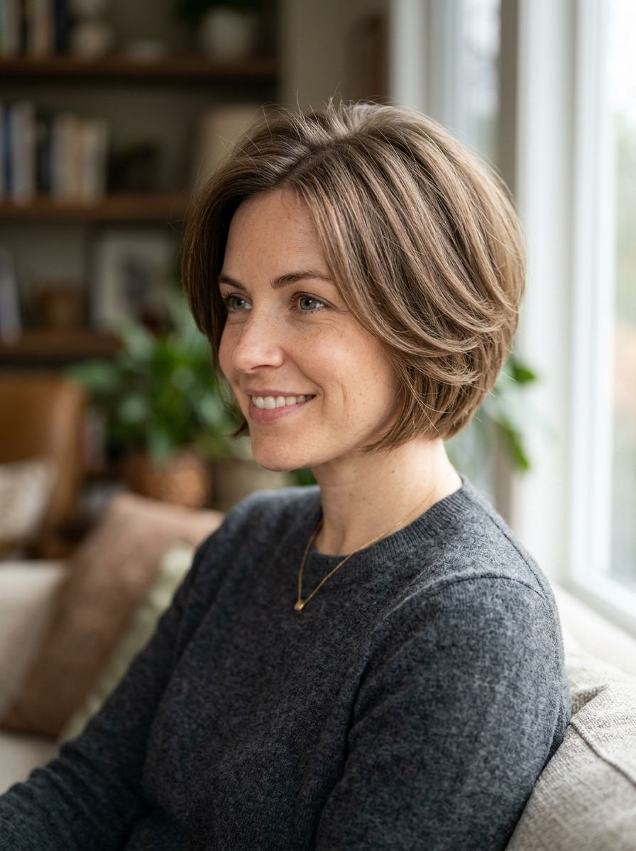 Kurzer Stufenschnitt für feines Haar - Stufenschnitt kurz